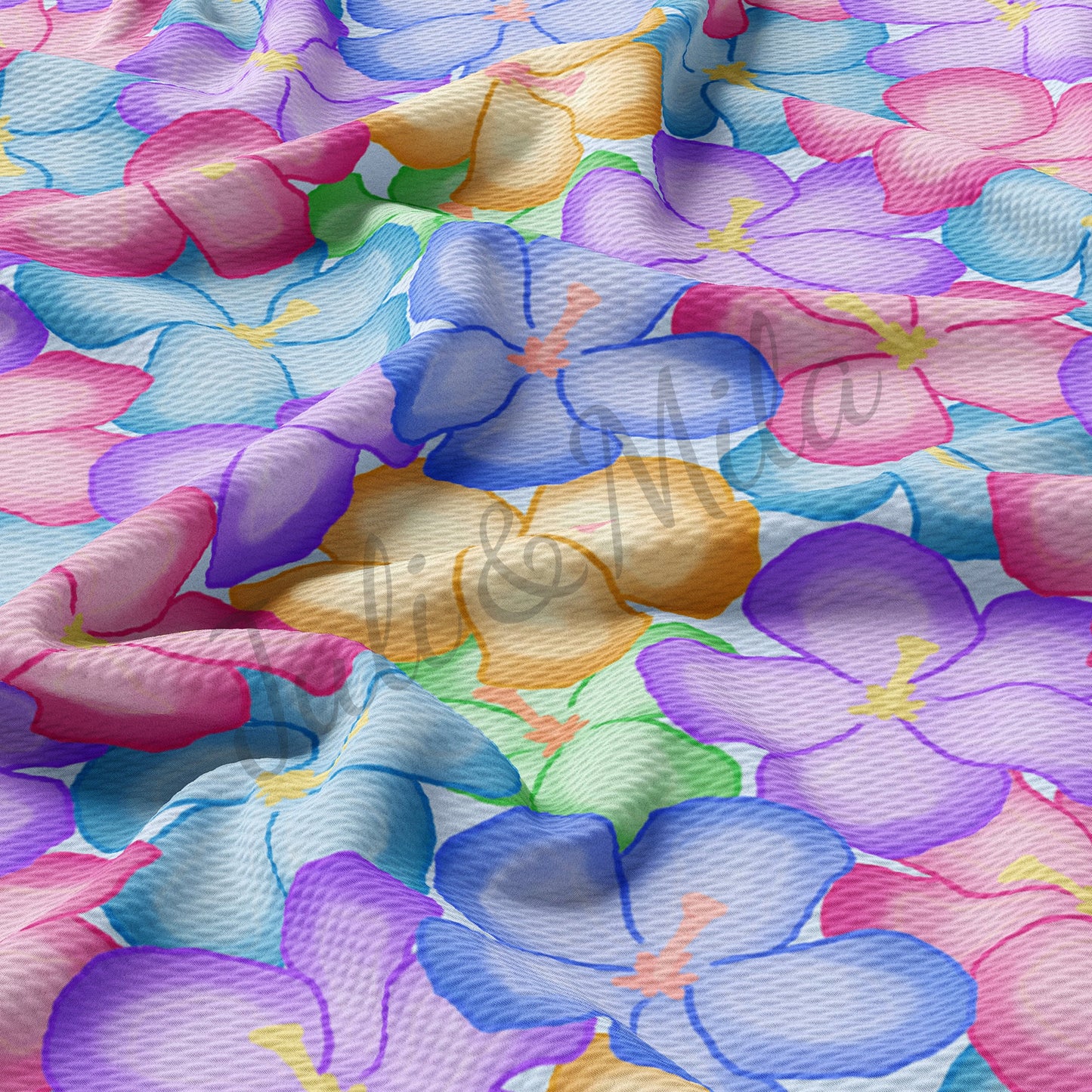 Bullet Textured Fabric Floral108