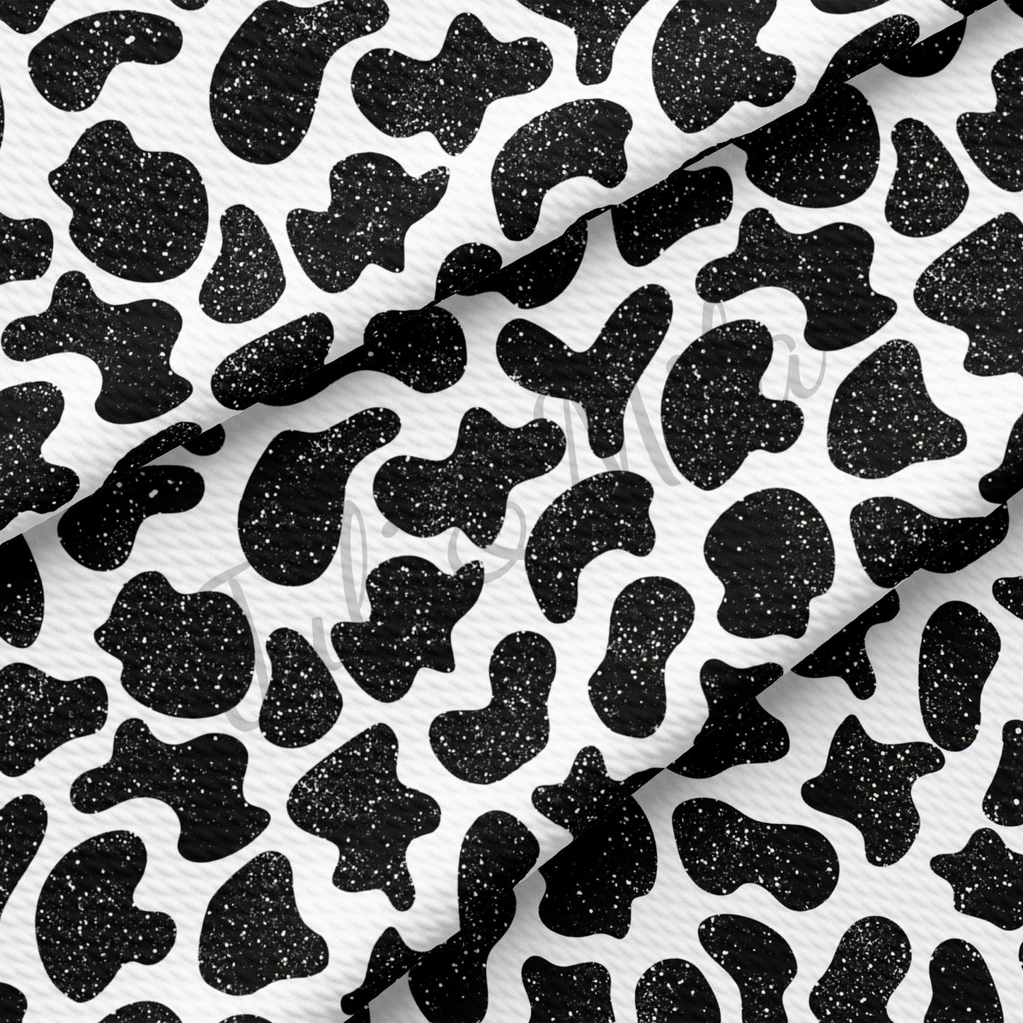 Printed Liverpool Bullet Textured Fabric by the yard 4Way Stretch Solid Strip Thick Knit Jersey Liverpool Fabric blackspots2