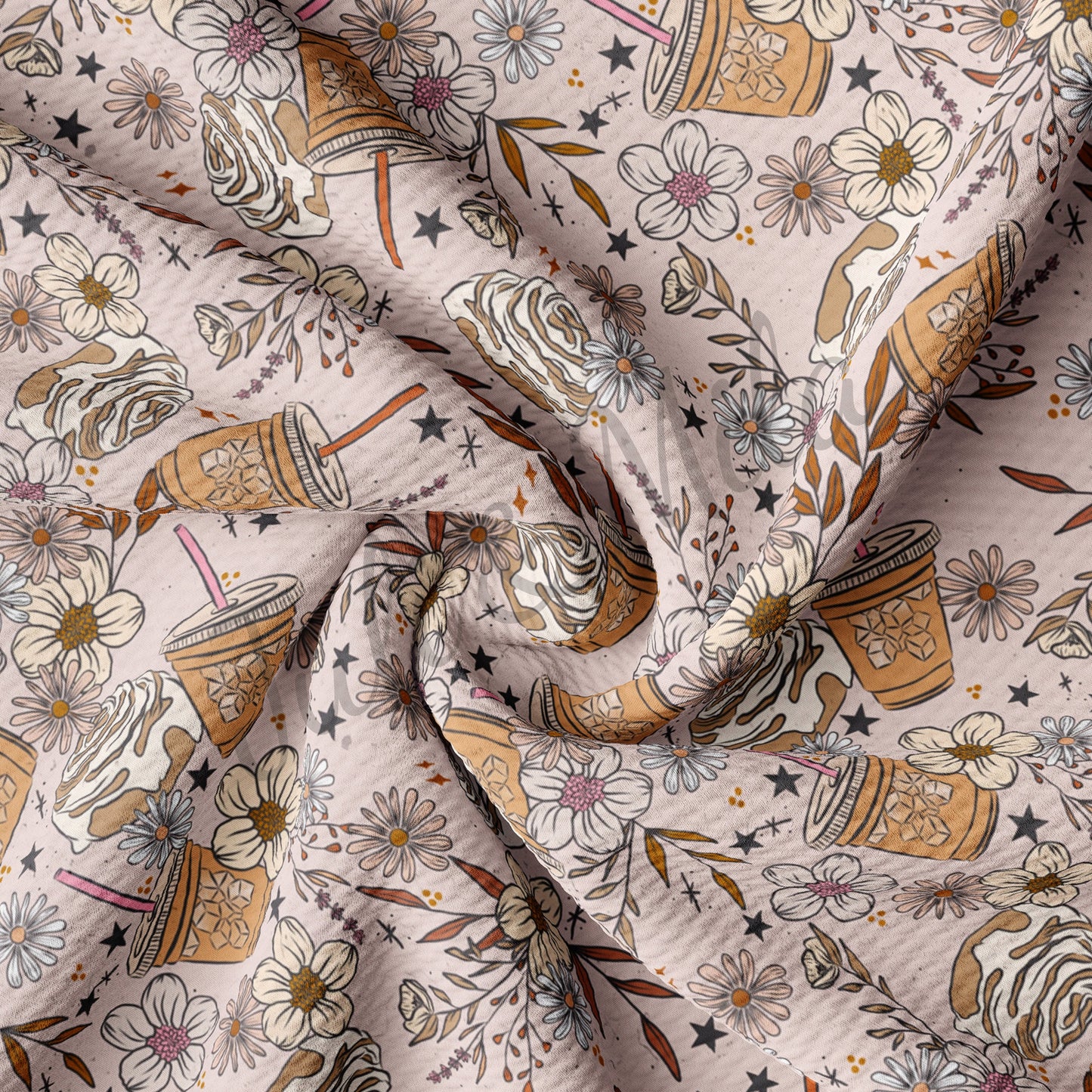 Liverpool Bullet Textured Fabric by the yard 4Way Stretch Solid Strip Thick Knit Jersey Liverpool Fabric Floral104