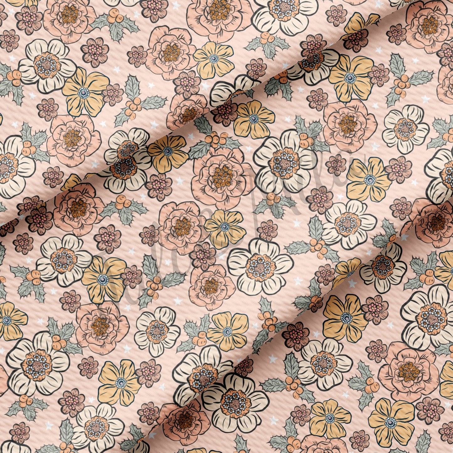 Bullet Textured Fabric  Floral102