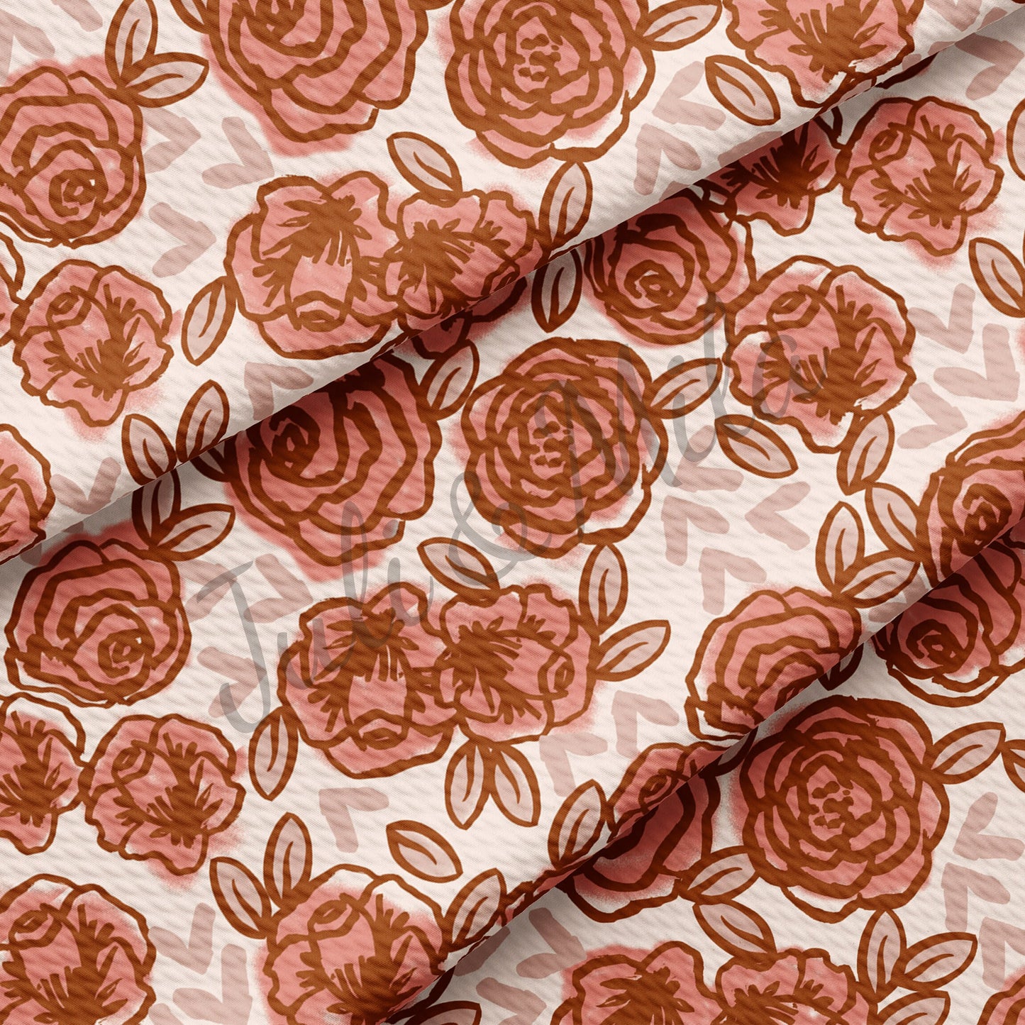 Valentines Day Floral Bullet Fabric VD52