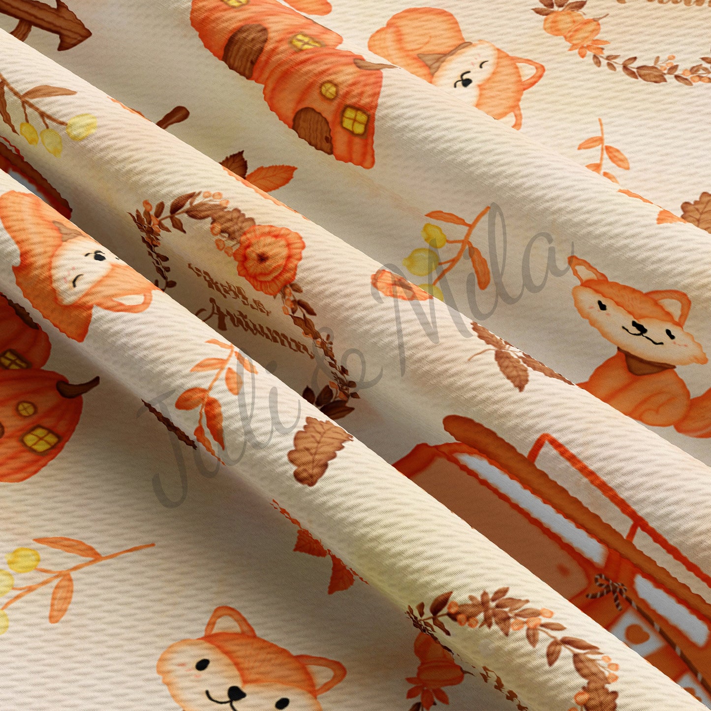 Printed Liverpool Bullet Textured Fabric by the yard 4Way Stretch Solid Strip Thick Knit Jersey Liverpool Fabric pumpkin116