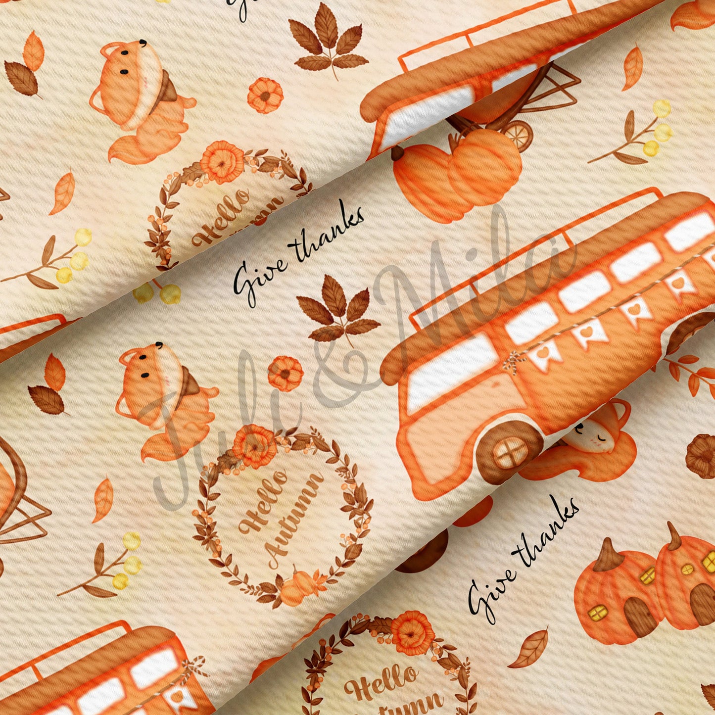 Printed Liverpool Bullet Textured Fabric by the yard 4Way Stretch Solid Strip Thick Knit Jersey Liverpool Fabric pumpkin116