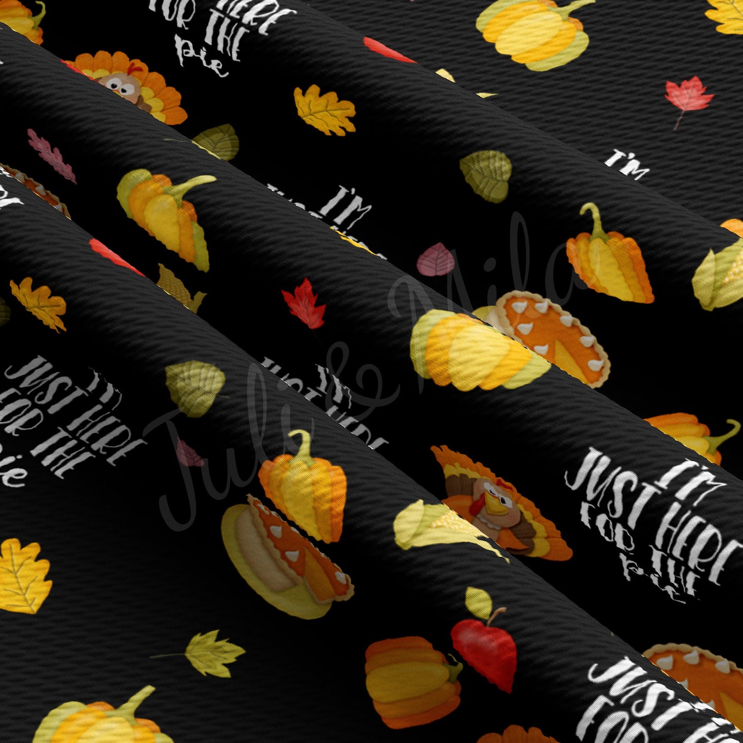 Thanksgiving Printed Liverpool Bullet Textured Fabric by the yard 4Way Stretch Solid Strip Thick Knit Jersey Liverpool Fabric pumpkin200