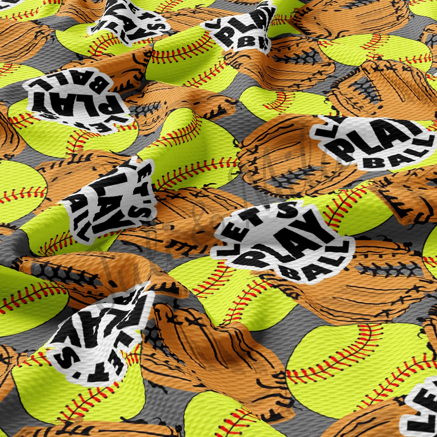 Softball Bullet Textured Fabric Softball AA329