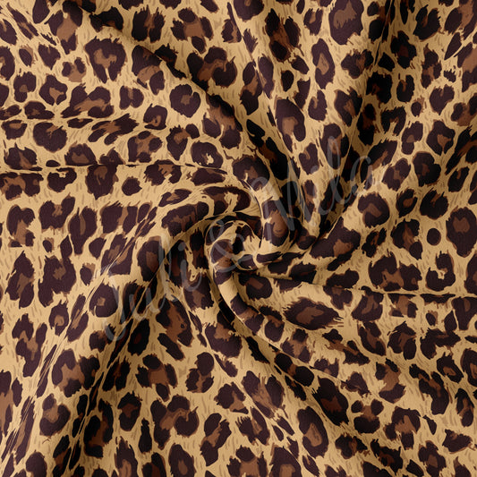 DBP Fabric Double Brushed Polyester Fabric Leopard