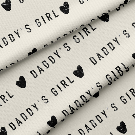Daddys Girl Rib Knit Fabric RBK546