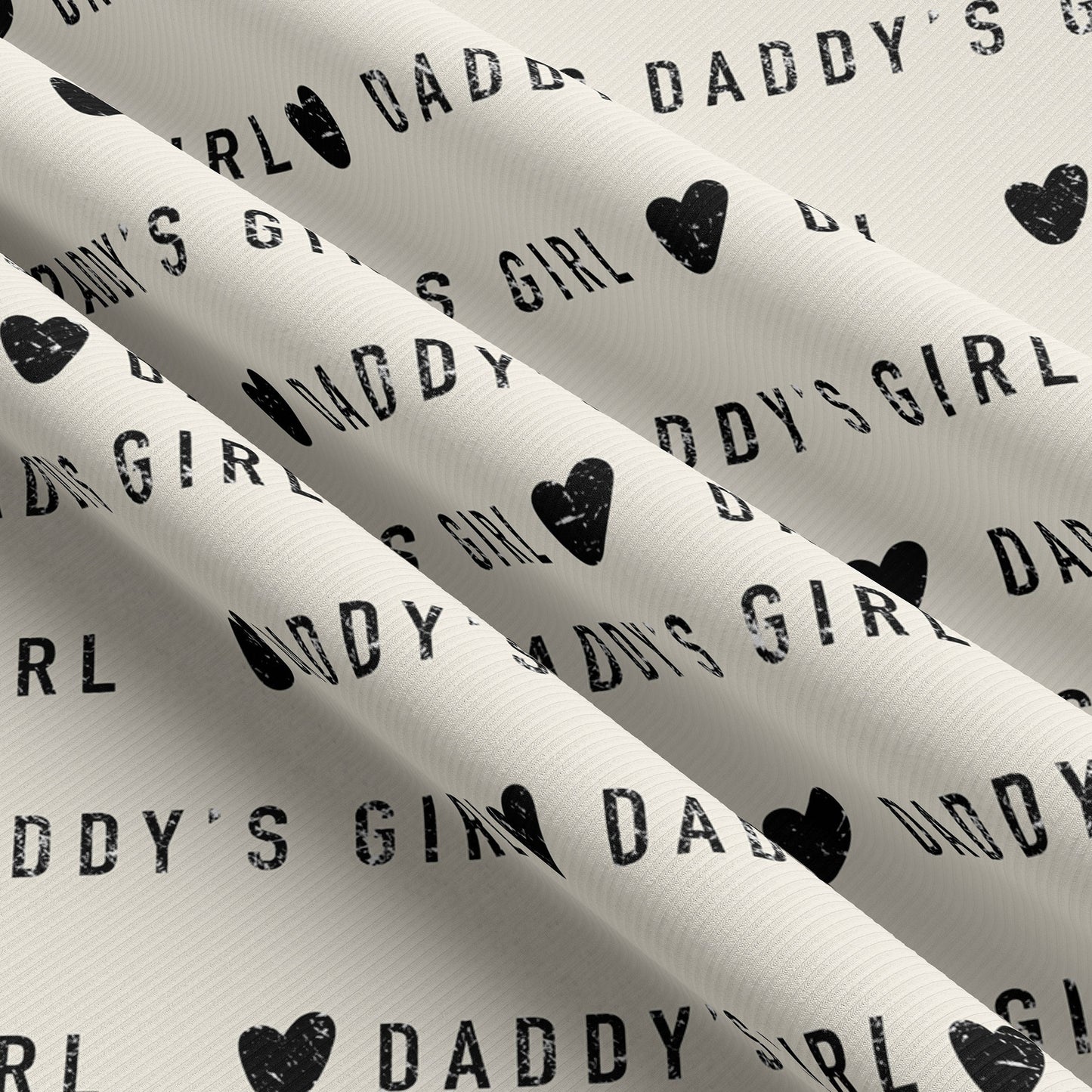 Daddys Girl Rib Knit Fabric RBK546