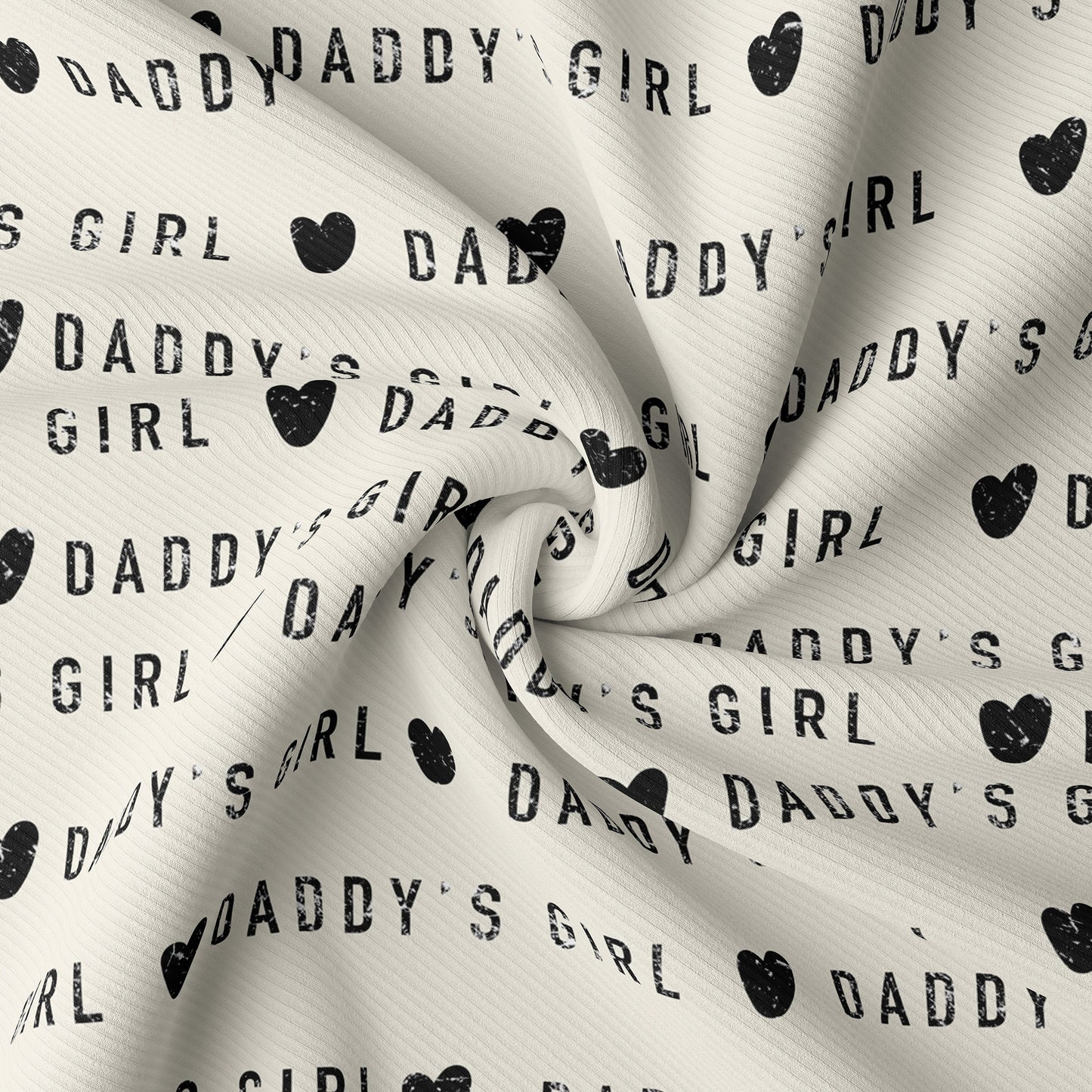 Daddys Girl Rib Knit Fabric RBK546