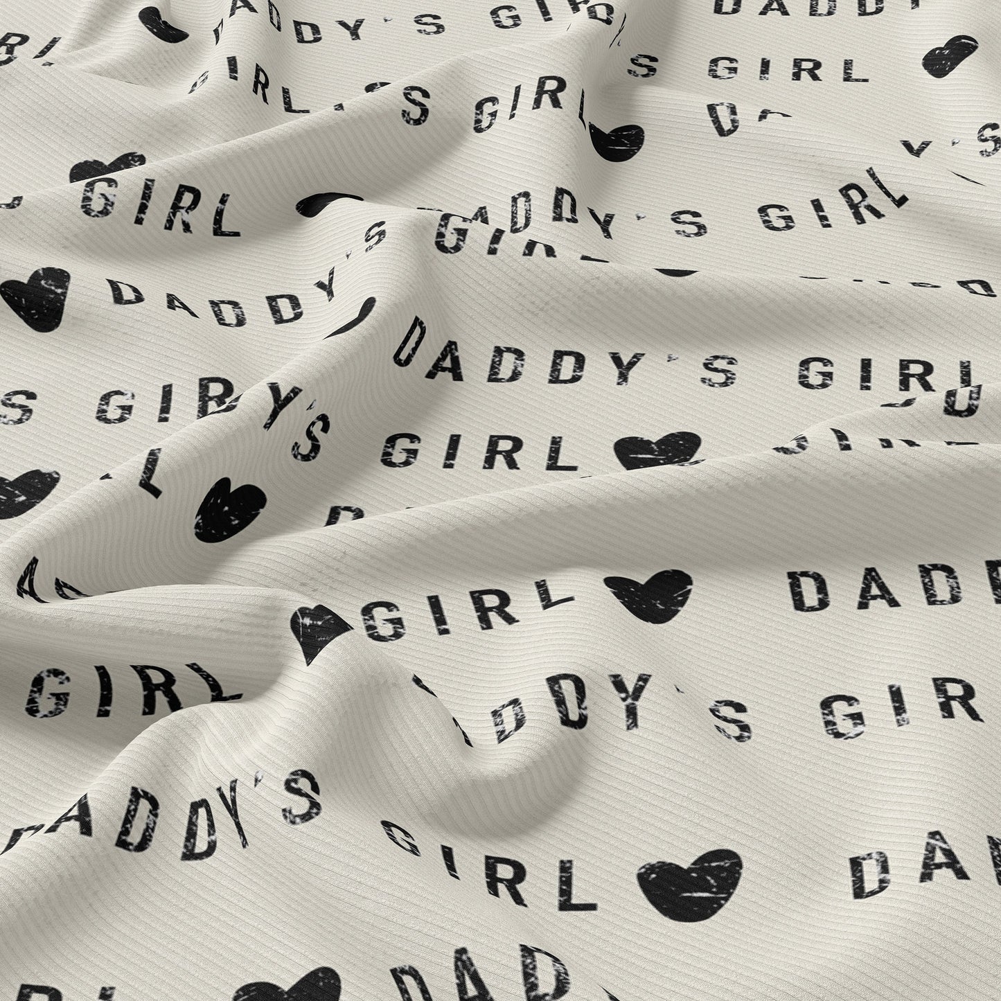 Daddys Girl Rib Knit Fabric RBK546