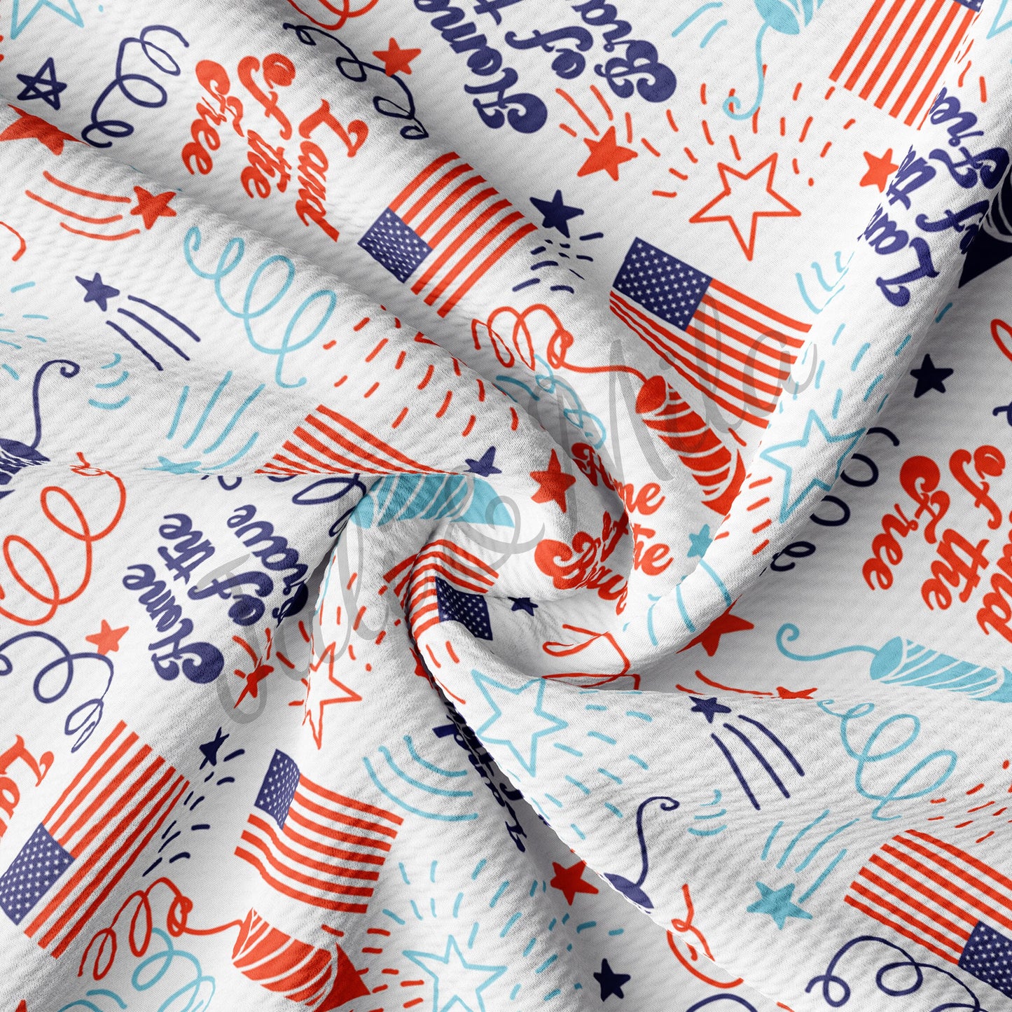 Patriotic 4th of July Bullet Fabric PT54