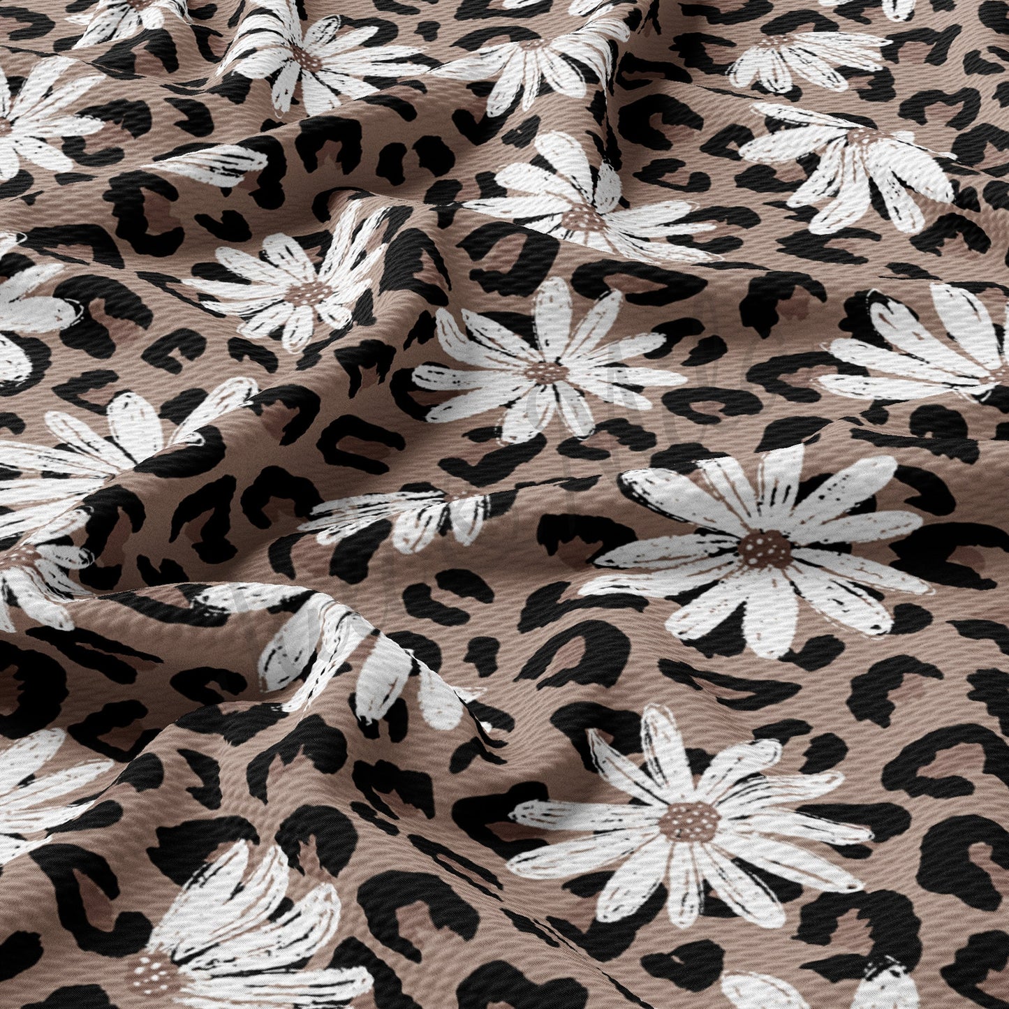 Leopard Daisy  Bullet Textured Fabric AA236