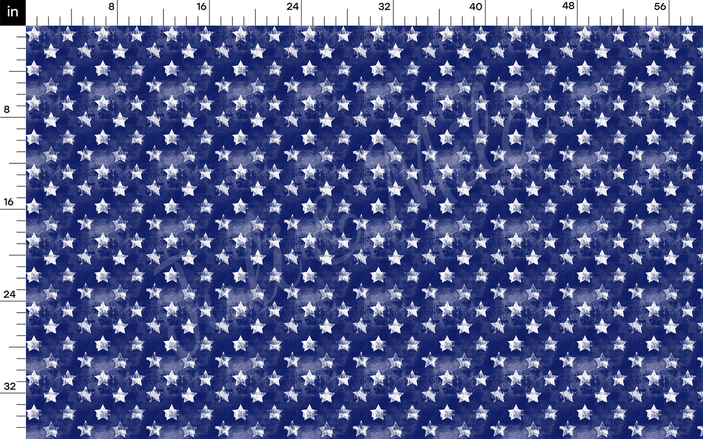 Distressed Stars Patriotic 4th of July Fabric PT94