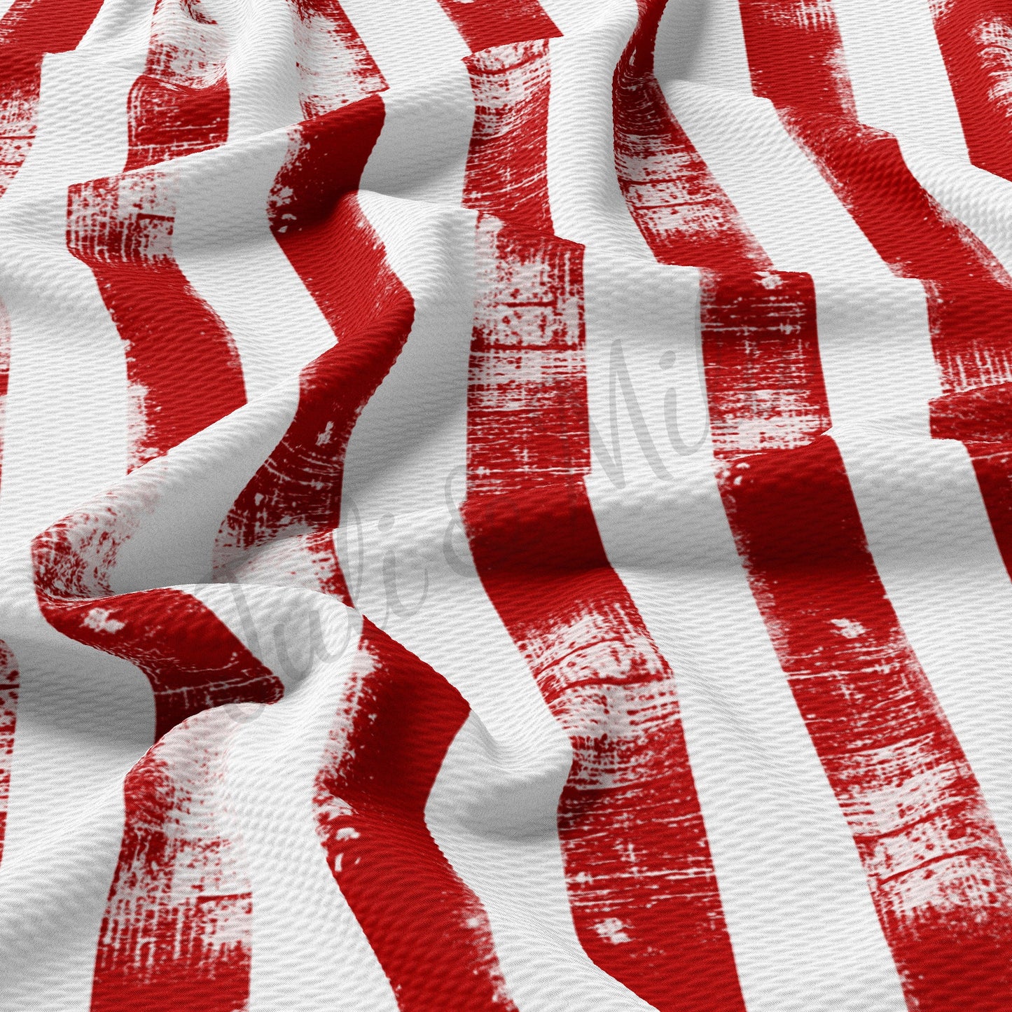Vertical Distressed Stripes Patriotic 4th of July Fabric PT96