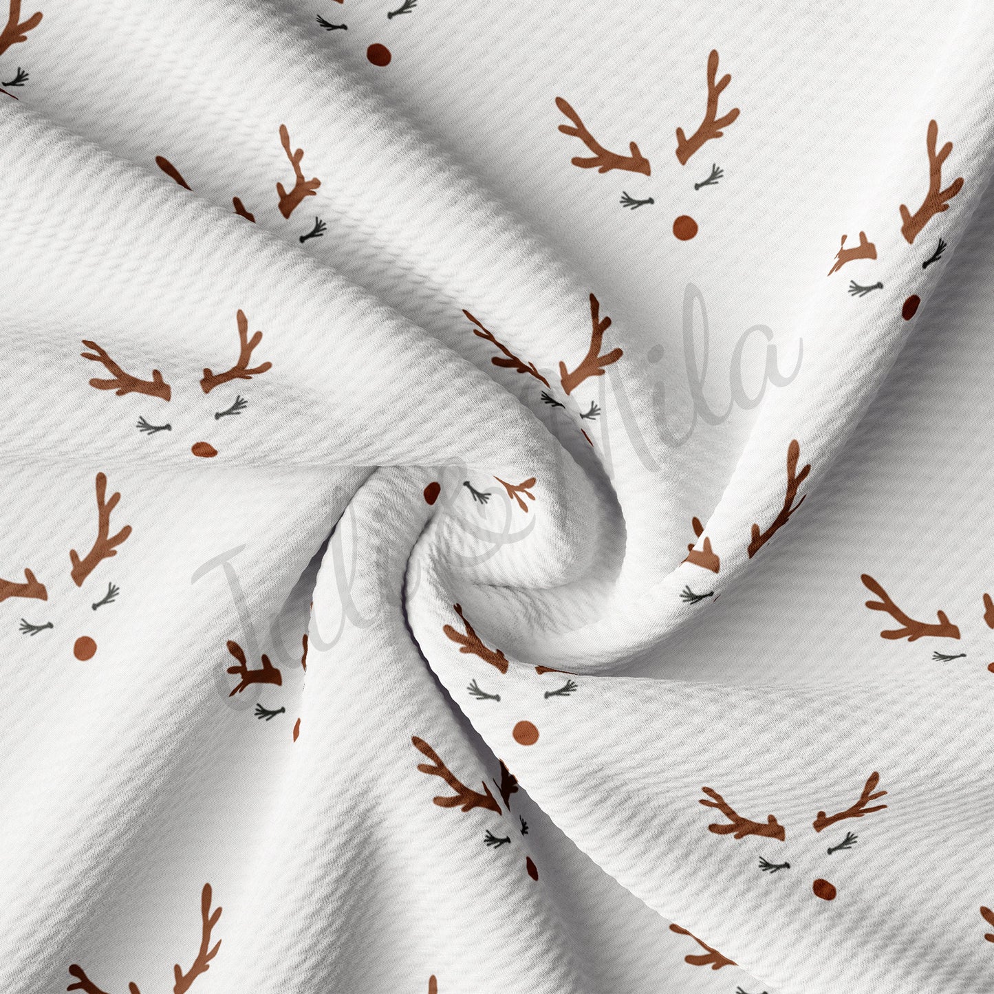 Christmas Reindeer Nose  Bullet Fabric AA380