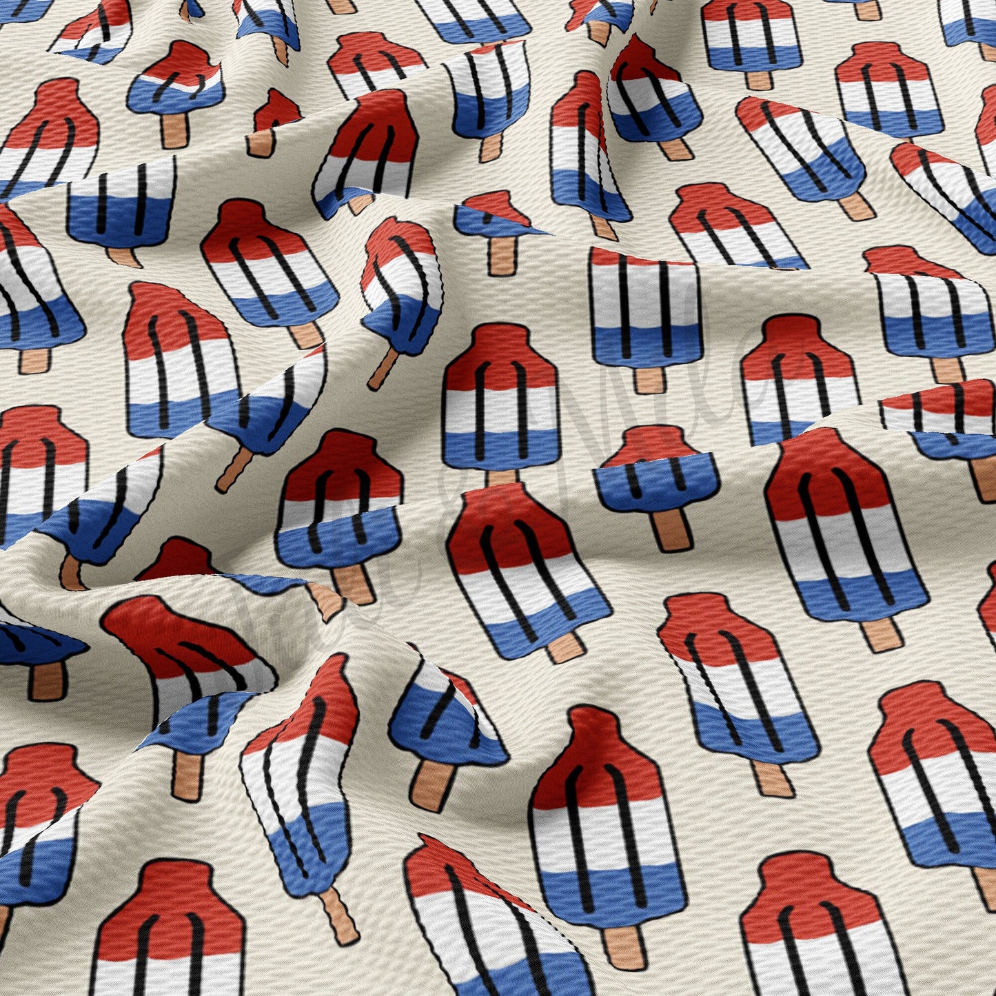 Patriotic 4th of July Printed Bullet Fabric AA359