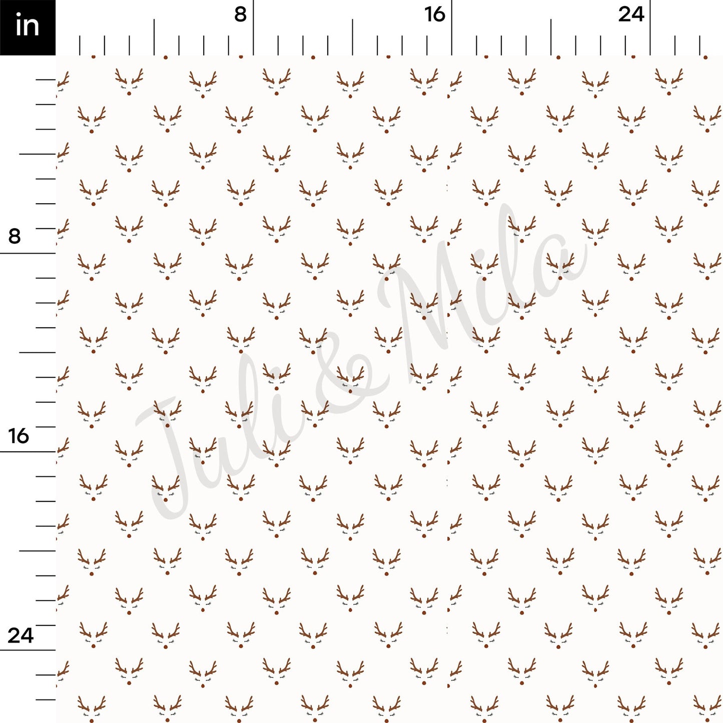 Christmas Reindeer Nose  Bullet Fabric AA380