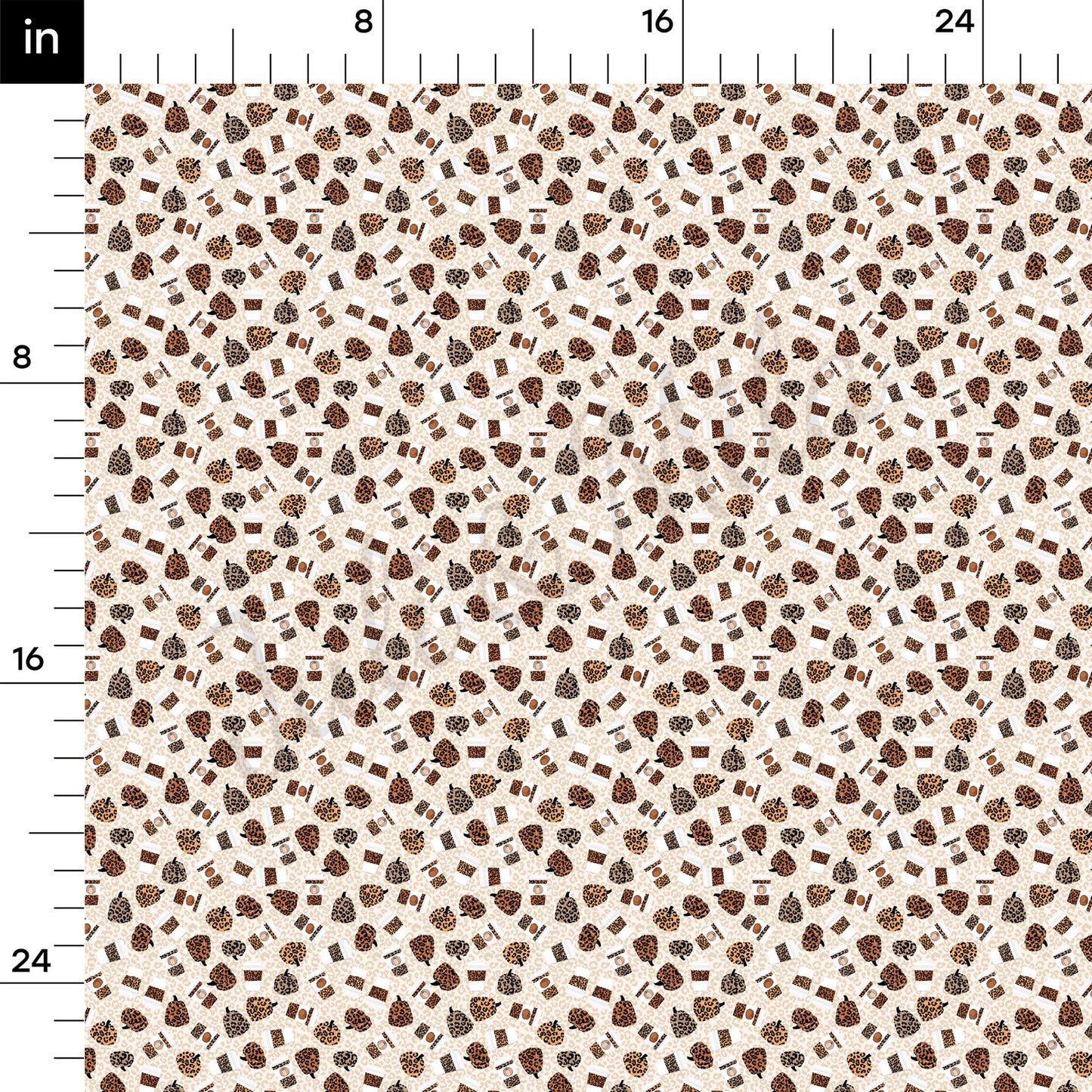 Fall Pumpkin Cheetah Bullet Fabric AA383