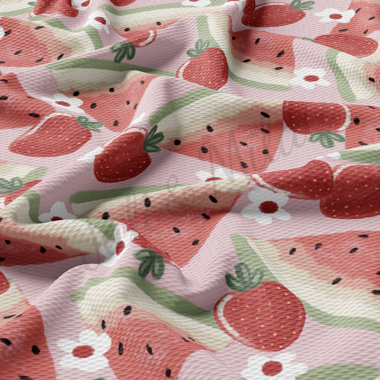 Strawberry Watermelon Summer Bullet Fabric AA484