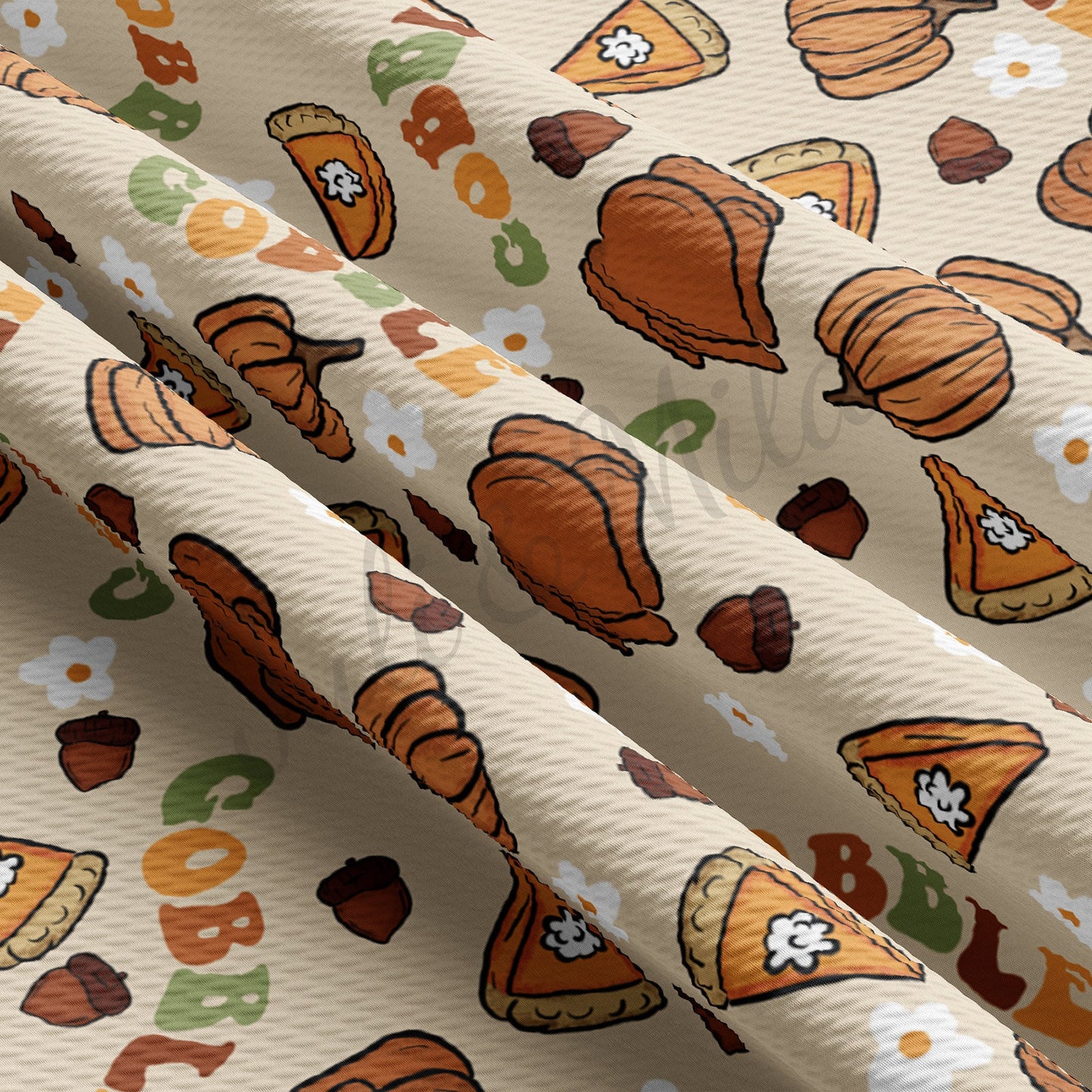 Gobble Thanksgiving Bullet Fabric AA456