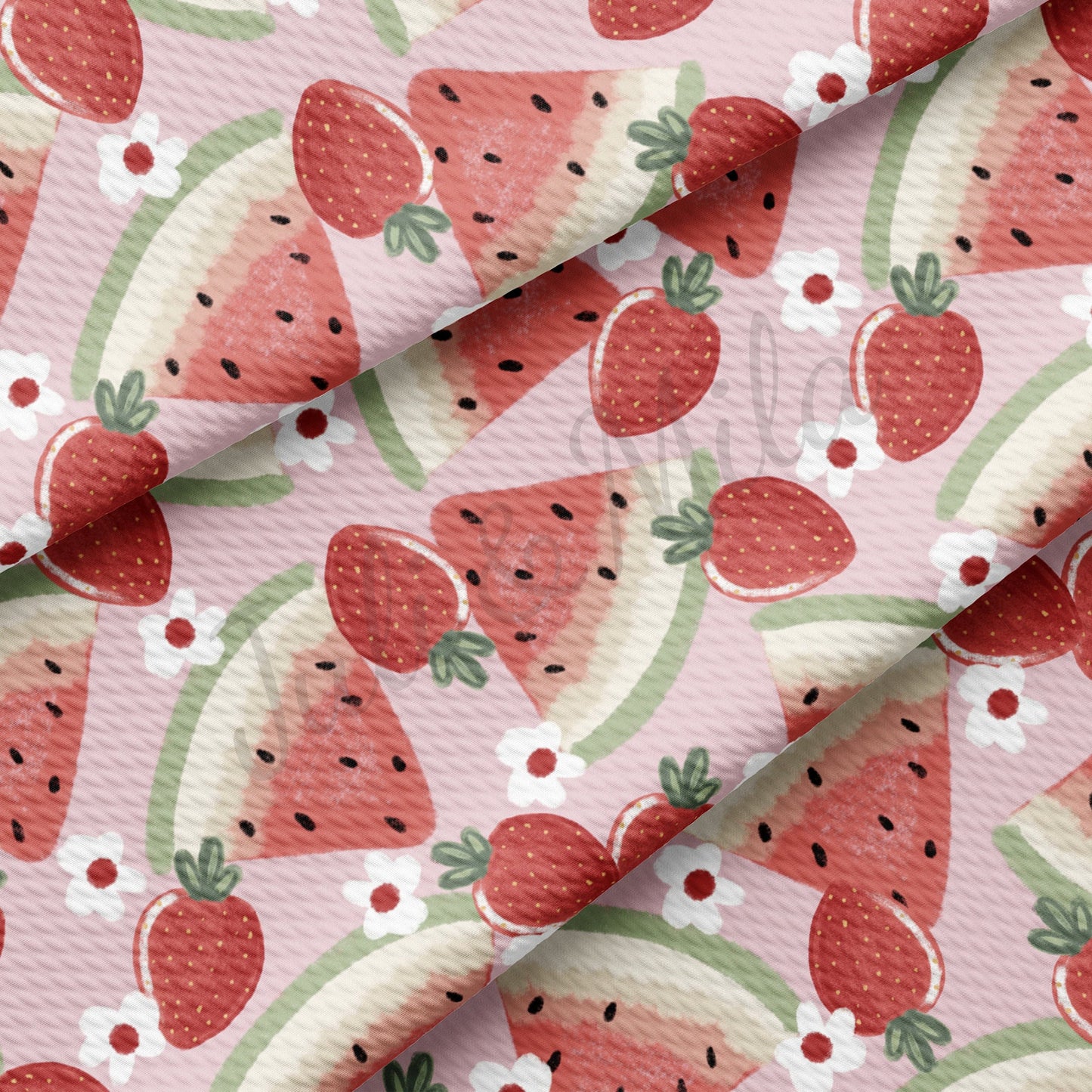 Strawberry Watermelon Summer Bullet Fabric AA484