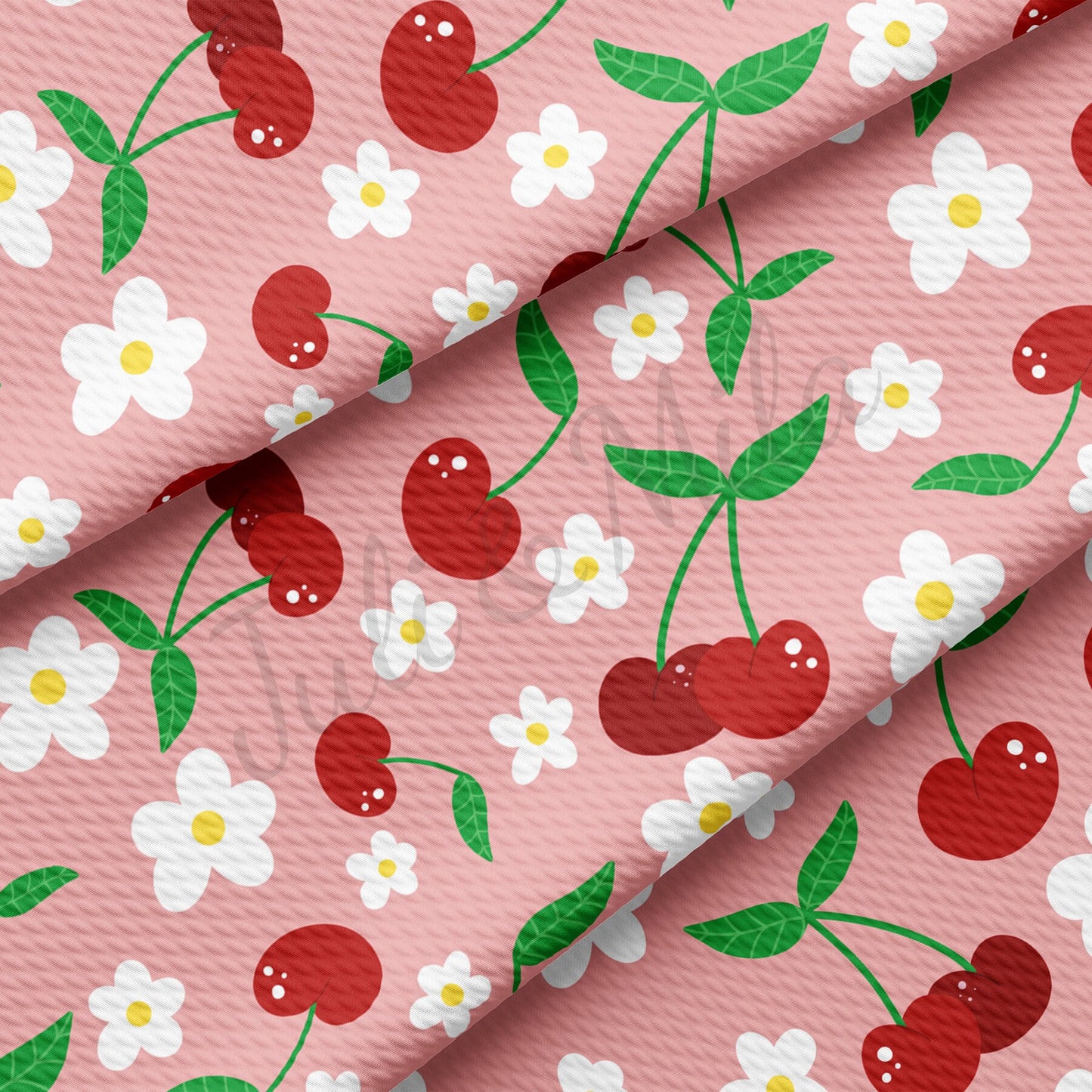 Cherry Summer Bullet Textured Fabric  AA594