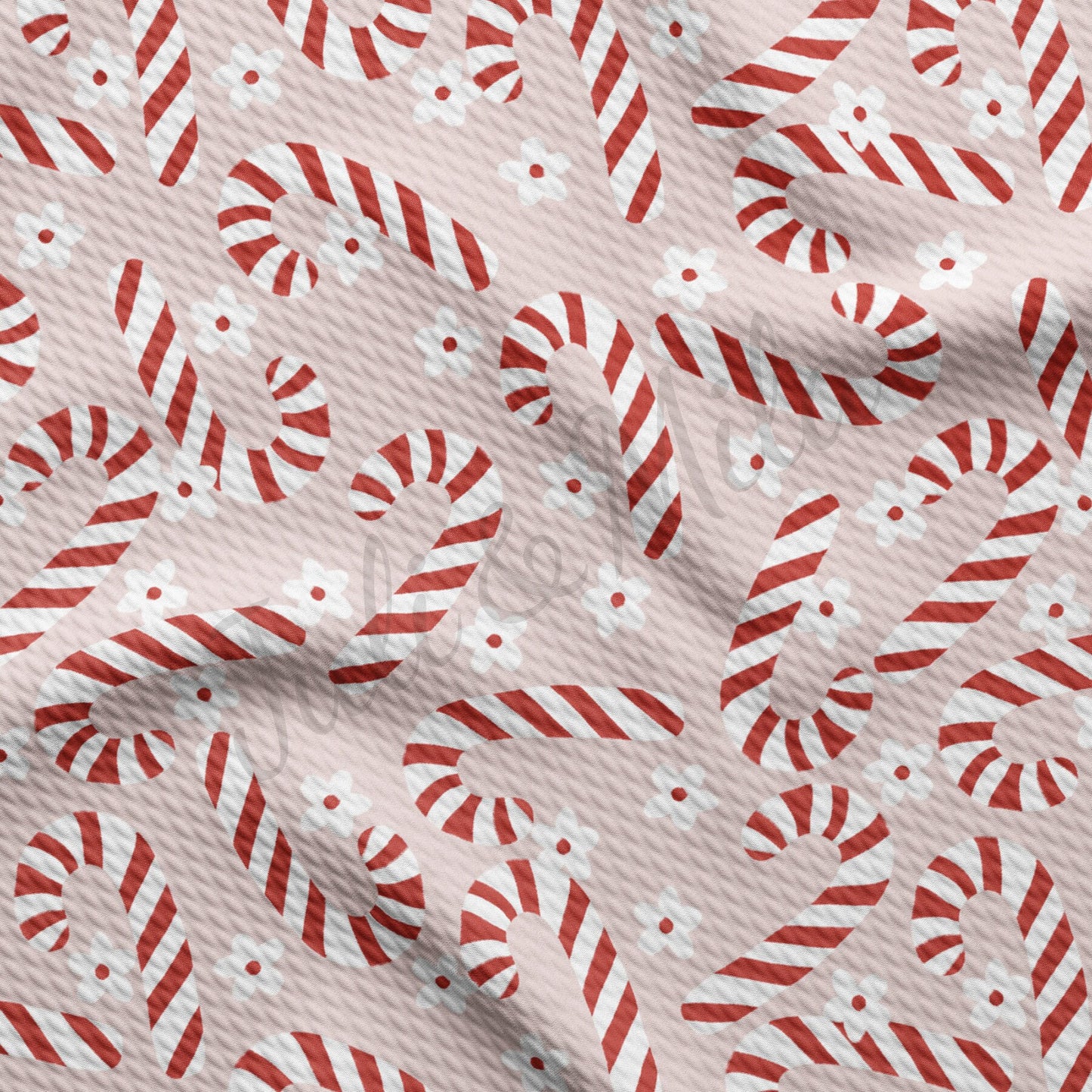 Christmas Candy Cane Bullet Fabric AA702