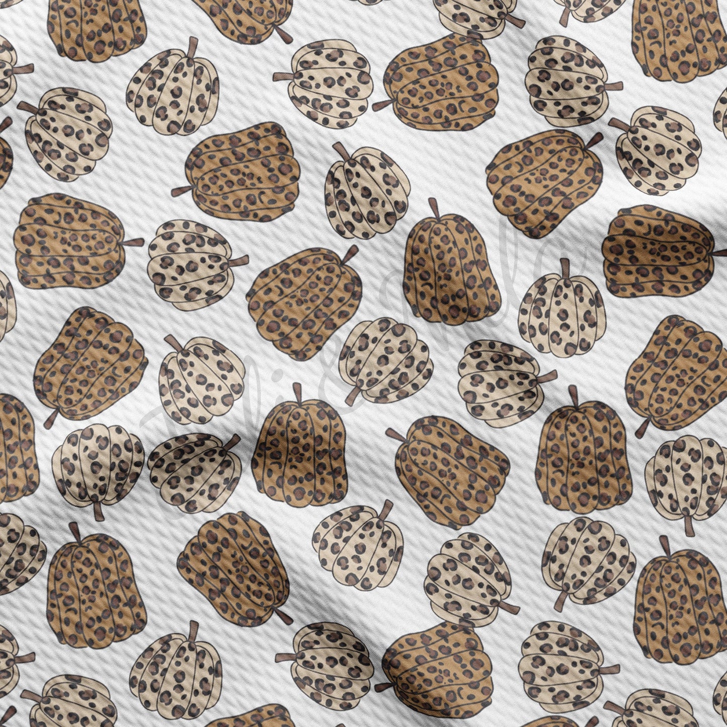 Leopard Cheetah Pumpkin Fall Bullet Fabric AA712