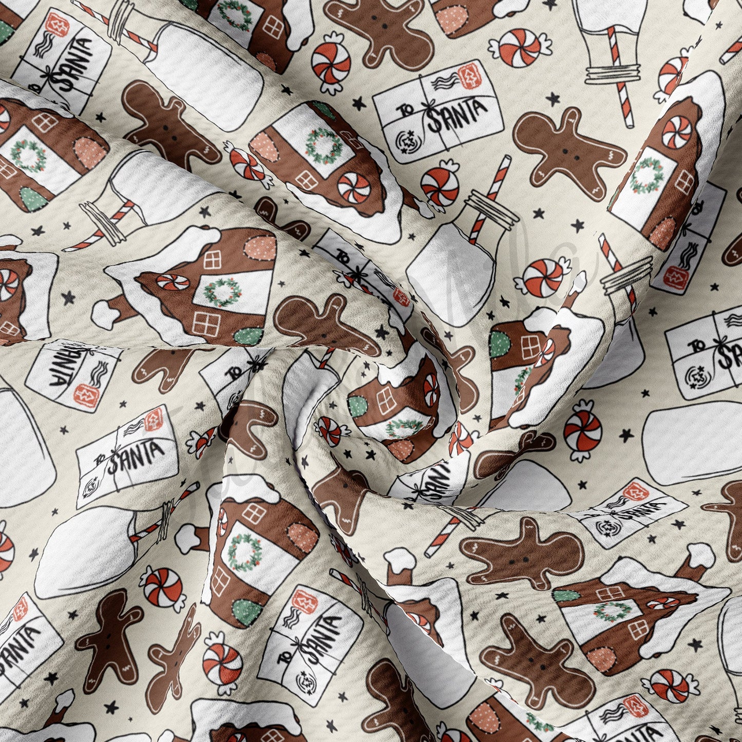 Gingerbread Christmas Bullet Fabric AA714