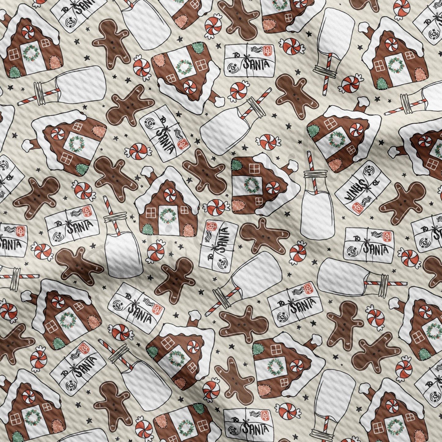 Gingerbread Christmas Bullet Fabric AA714