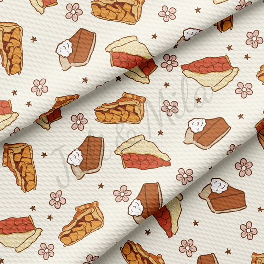 Thanksgiving Pie Fall Autumn Bullet Fabric AA725