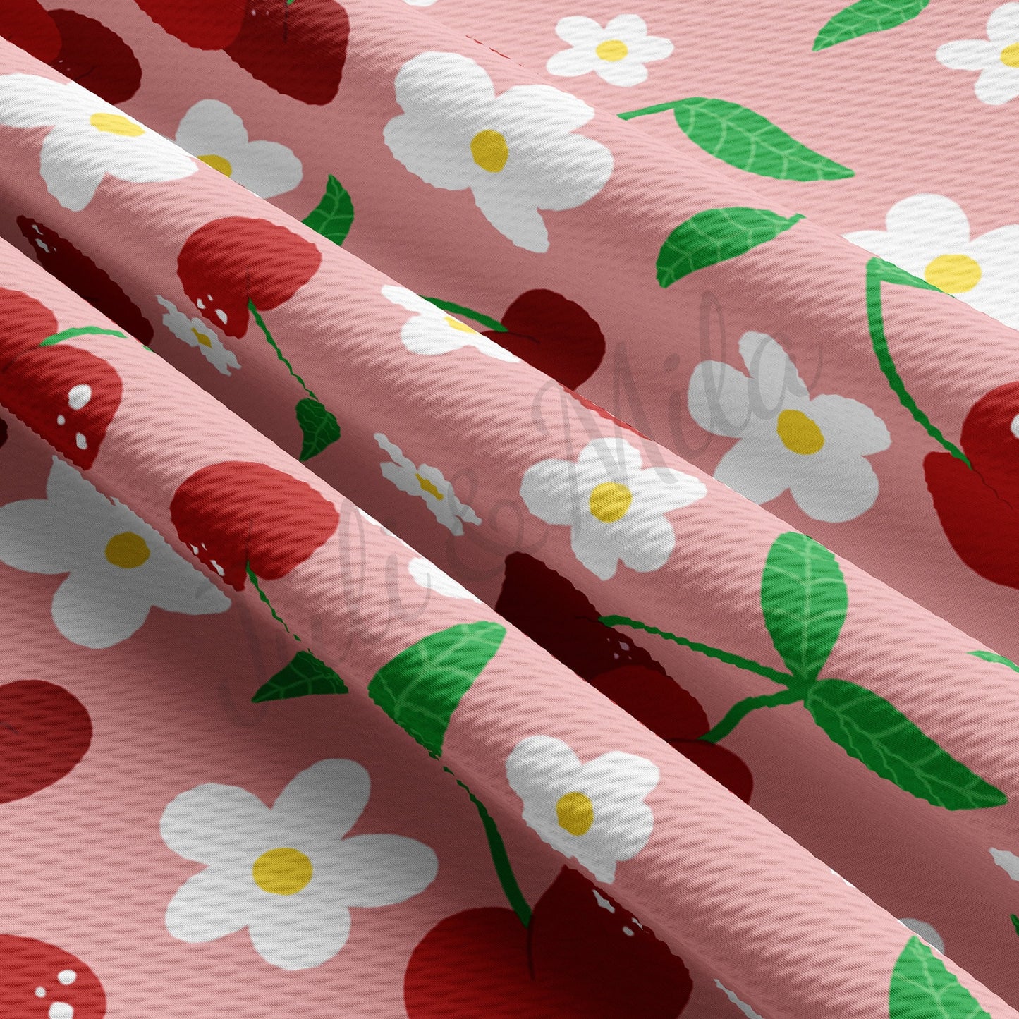 Cherry Summer Bullet Textured Fabric  AA594