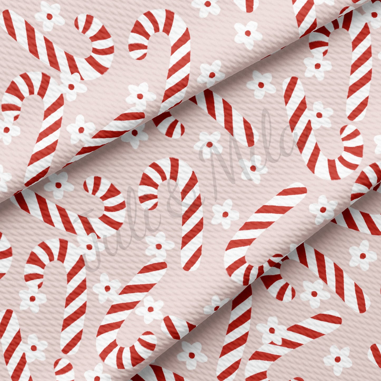 Christmas Candy Cane Bullet Fabric AA702