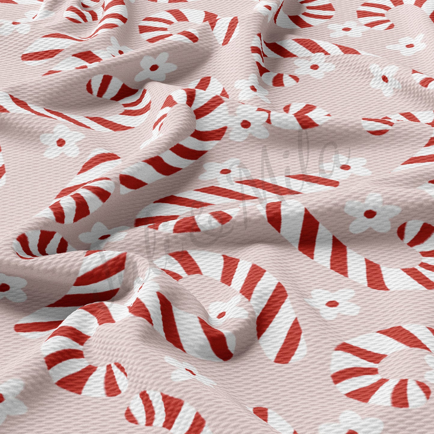 Christmas Candy Cane Bullet Fabric AA702