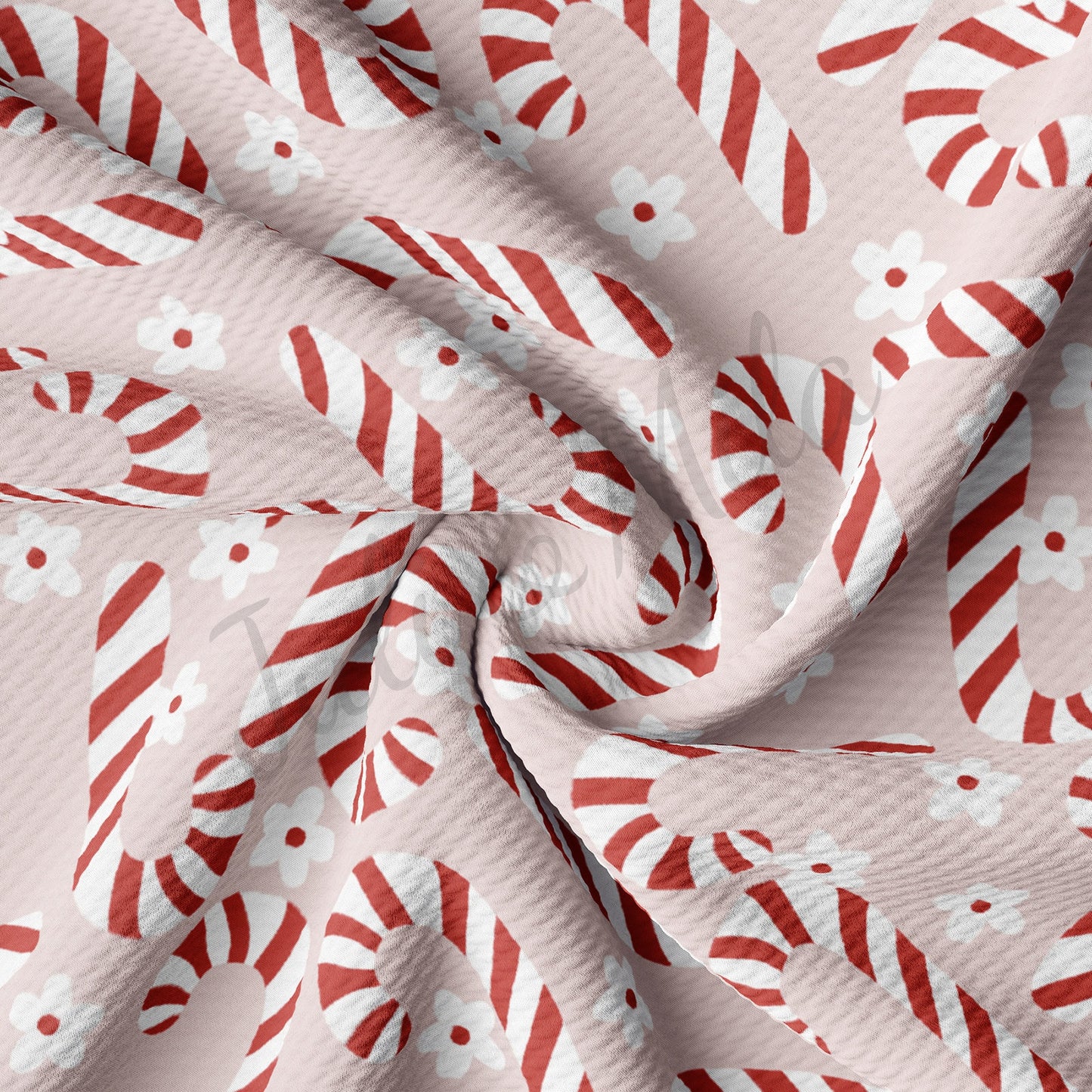 Christmas Candy Cane Bullet Fabric AA702