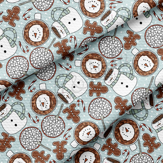 Snowman Christmas Bullet Fabric AA704