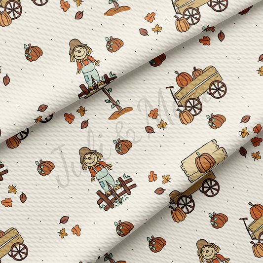 Pumpkin Fall Farm Bullet Fabric AA706