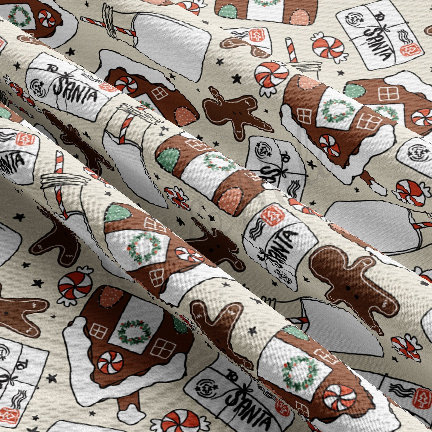 Gingerbread Christmas Bullet Fabric AA714