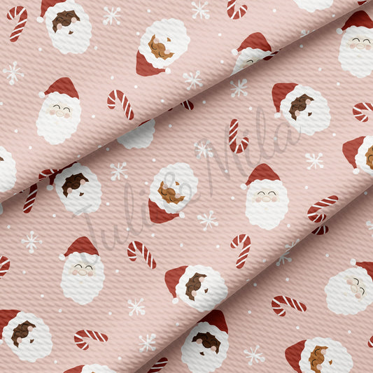 Pink Santa Christmas Bullet Fabric AA721