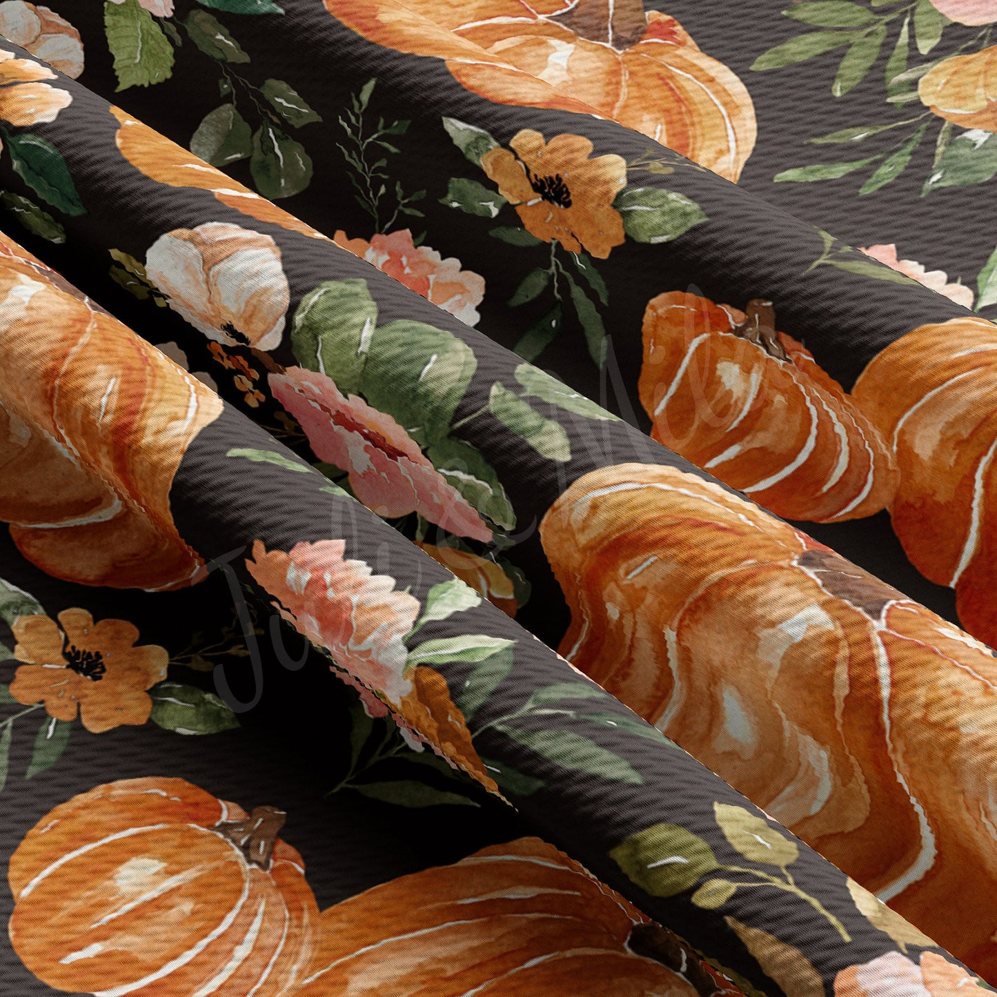 Fall Autumn Pumpkin Bullet Textured Fabric AA769