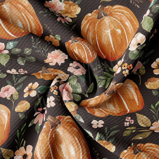 Fall Autumn Pumpkin Bullet Textured Fabric AA769