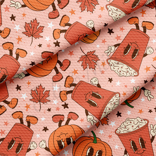 Pumpkin Bullet Textured Fabric AA994