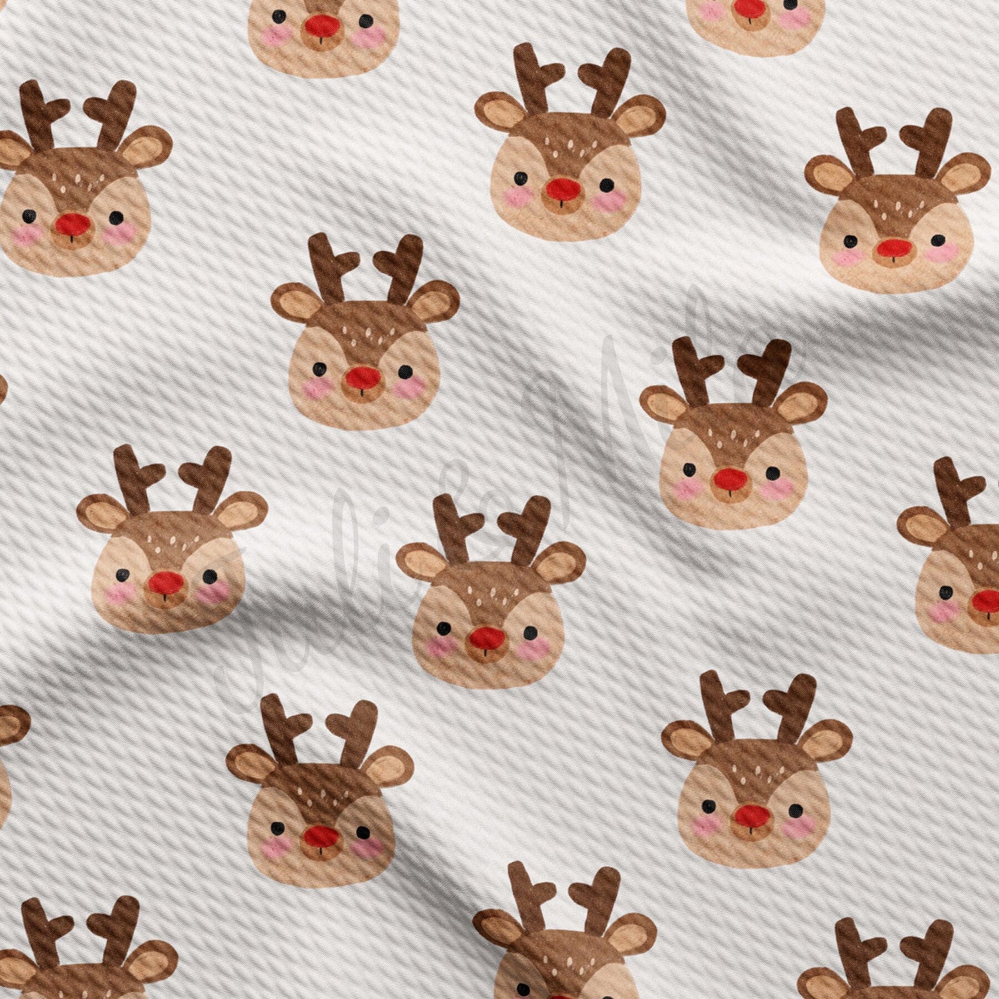 Christmas Reindeer Bullet Textured Fabric AA999