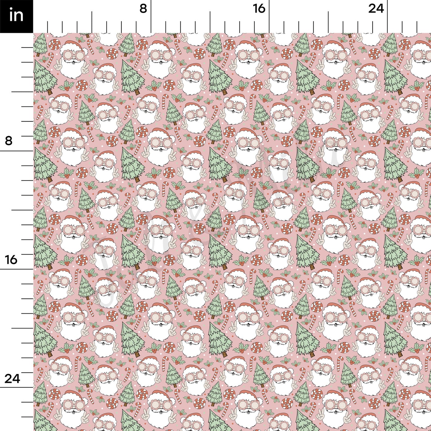 Christmas  Santa Bullet Textured Fabric  AA1001