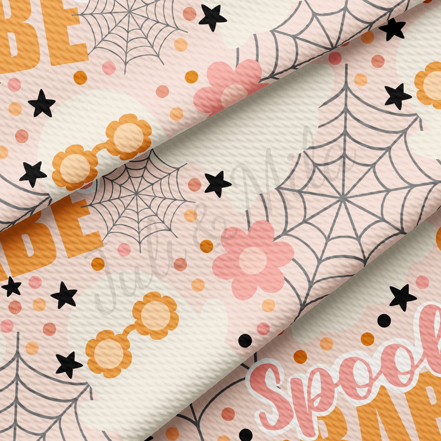 Spooky Babe Pumpkin  Bullet Fabric  AA1008