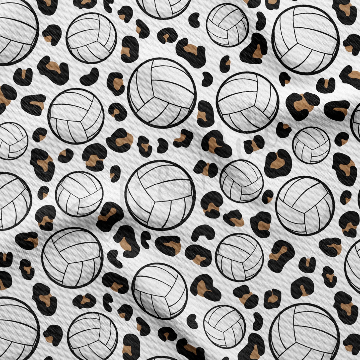 VolleyBall Cheetah Bullet Textured Fabric  AA1012