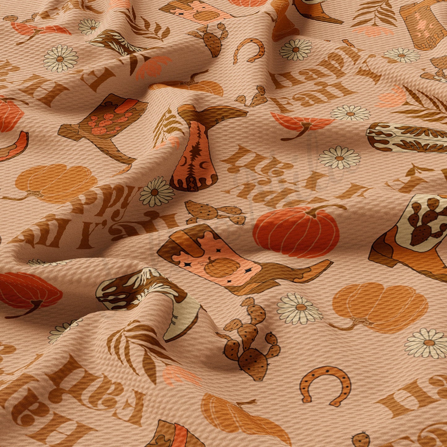 Happy Fall Ya'll Printed Liverpool Bullet  AA893