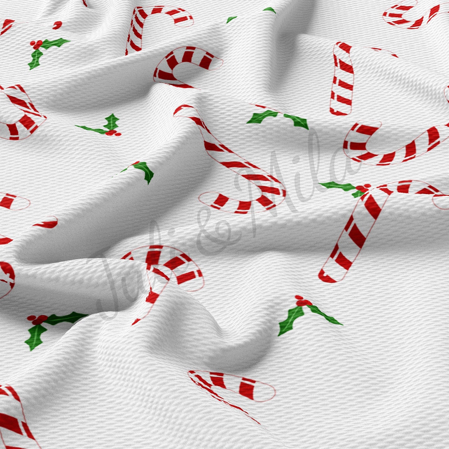 Christmas Candy Cane Bullet Textured Fabric AA1074