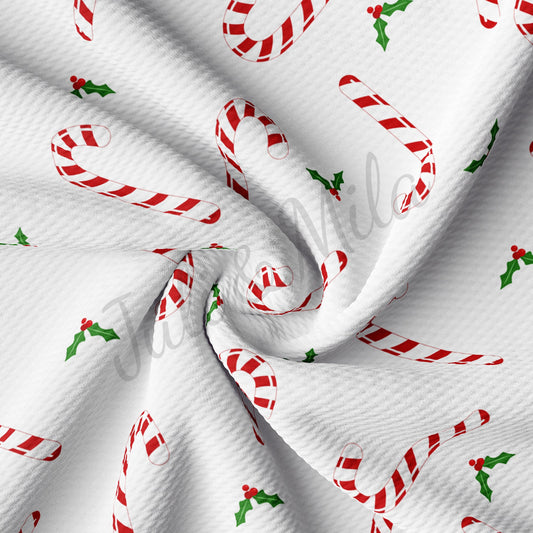 Christmas Candy Cane Bullet Textured Fabric AA1074