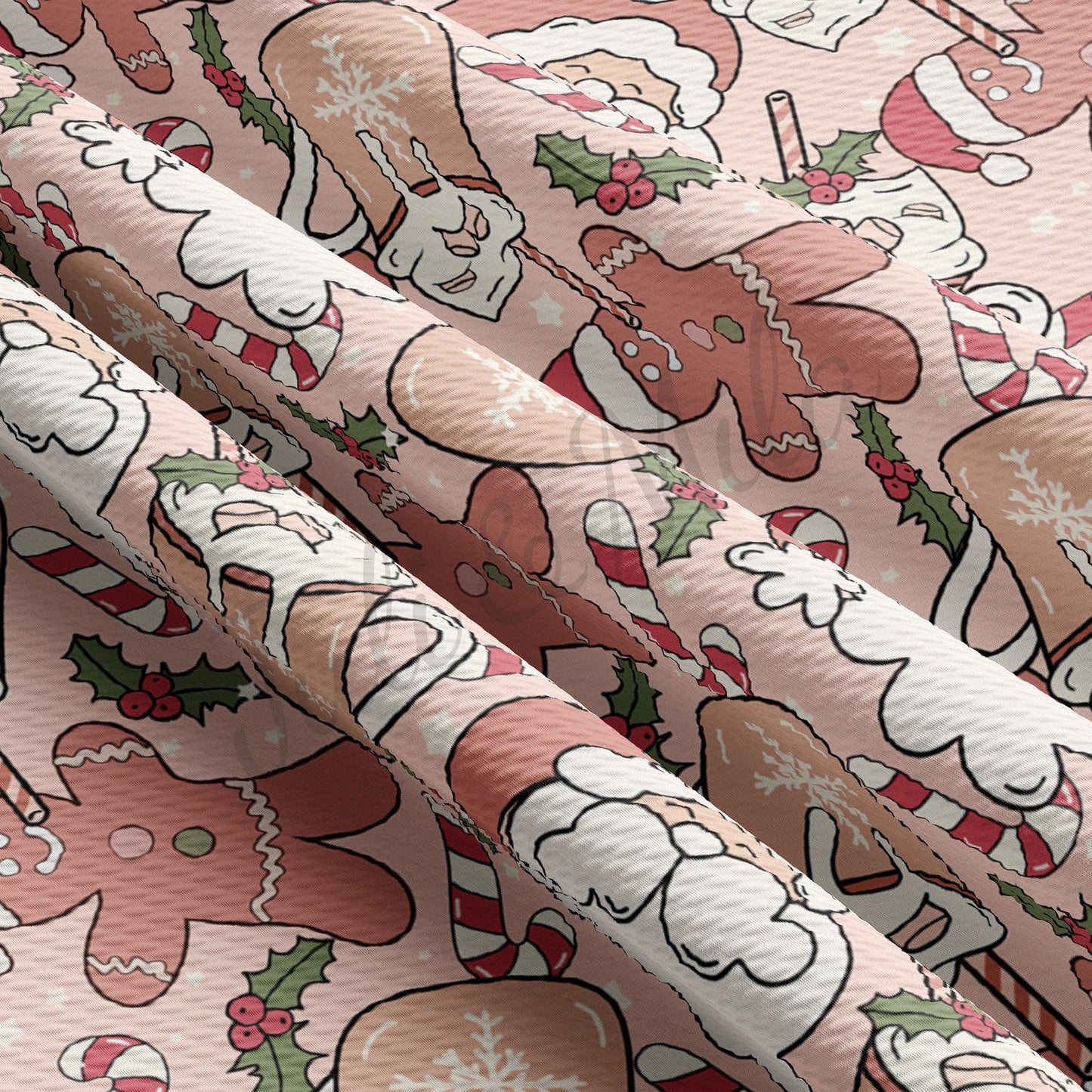Christmas Santa  Bullet Textured Fabric  AA1075